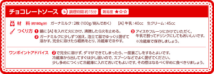 チョコレートソース チョコレートソース