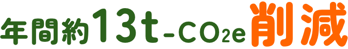 年間約13t-CO2e削減