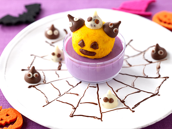 ハロウィンおばけの秋味プリン