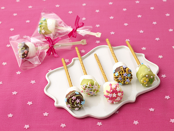 3種のチョコで作るマシュマロスティック