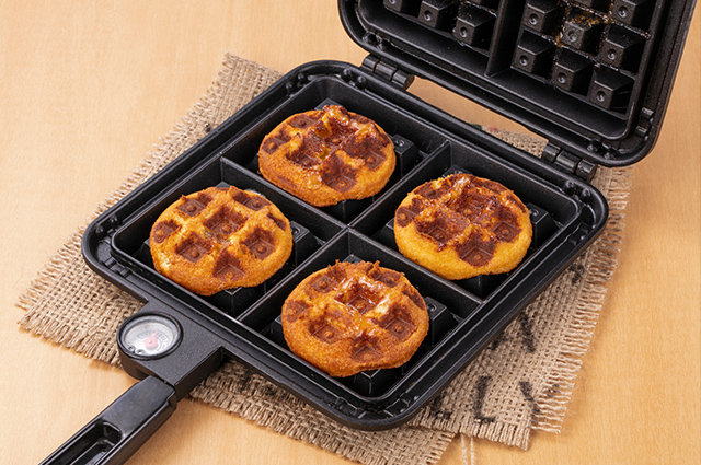 カスタードケーキを焼き固める