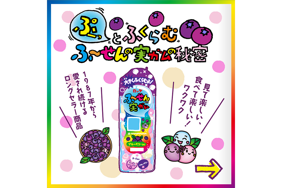 ぷーっとふくらむ ふ〜せんの実ガムの秘密