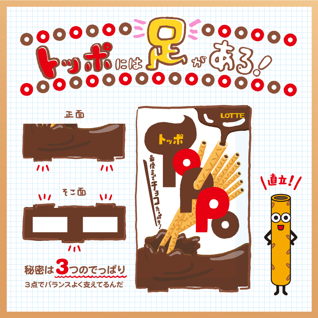 最後までチョコたっぷりのトッポの秘密｜トッポ｜パッケージLABO