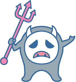 槍を振り上げるムッシーのイラスト