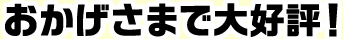 おかげさまで大好評！