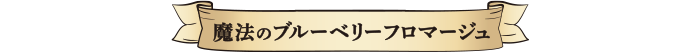 魔法のブルーベリーフロマージュ