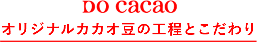 DO Cacao オリジナルカカオ豆の工程とこだわり