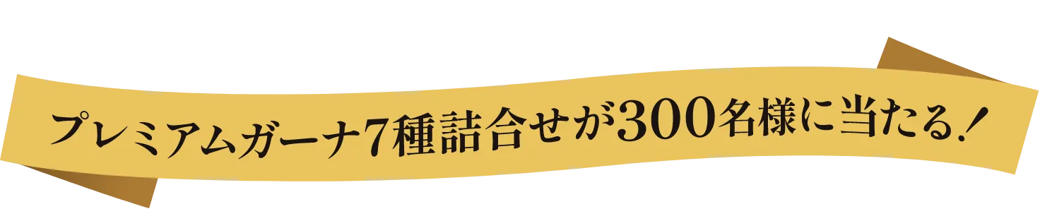 Xプレゼントキャンペーン プレミアムガーナ7種詰め合せが300名さまに当たる！
