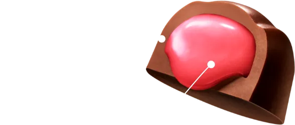ガーナチョコレート イチゴとホワイトチョコのソース