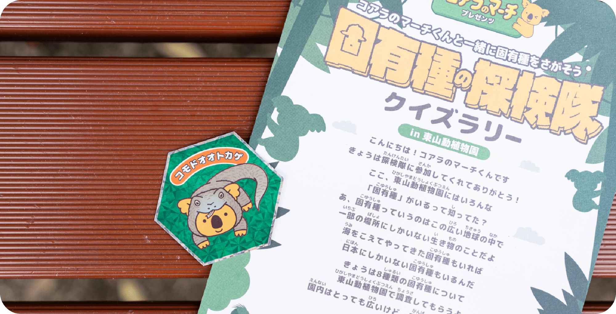 「コモドオオトカゲ」とコアラのマーチくんがコラボレーションしたスペシャルシール！