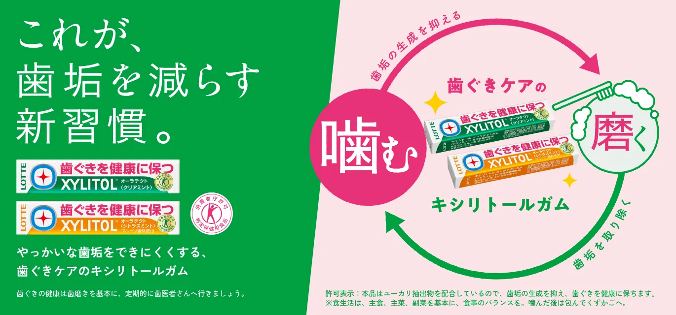 これが、歯垢を減らす、新習慣。