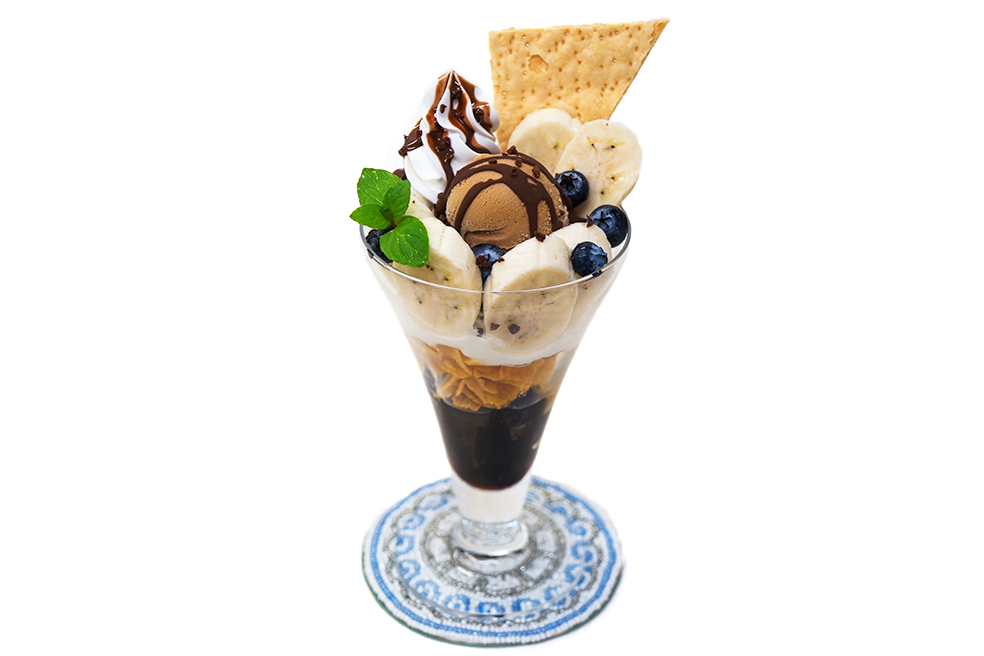 バナナとチョコのパフェ