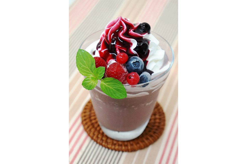 チョコとカシスのフローズンドリンク