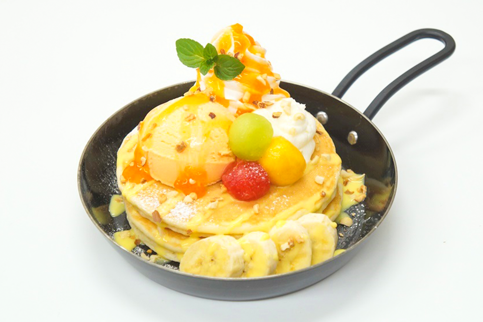 熱々パンケーキプレート　北海道メロン