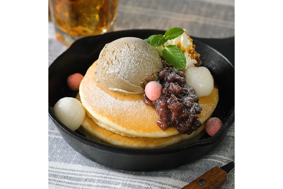 ほうじ茶ジェラートのパンケーキ