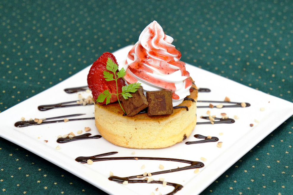 チョコ＆ベリーのフォンダンパンケーキ
