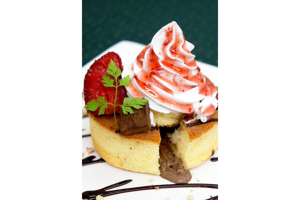 チョコ＆ベリーのフォンダンパンケーキ
