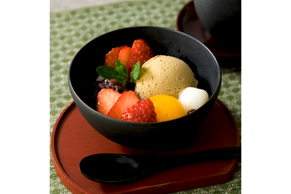 和紅茶のクリームあんみつ