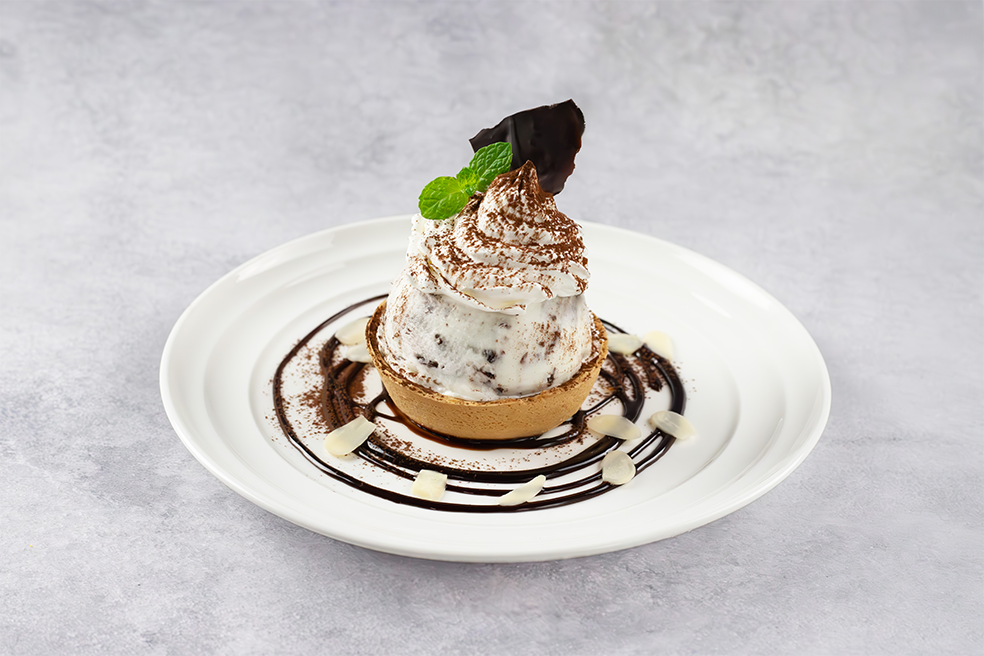 パリパリチョコチップジェラートのタルト