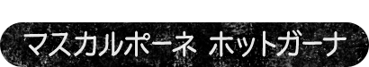 ほのかに香るコーヒーが大人っぽい マスカルポーネ ホットガーナ