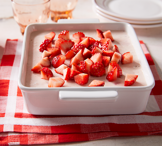 いちごとホワイトチョコのムースのつくり方｜手づくりスイーツレシピ｜ガーナ｜お口の恋人 ロッテ